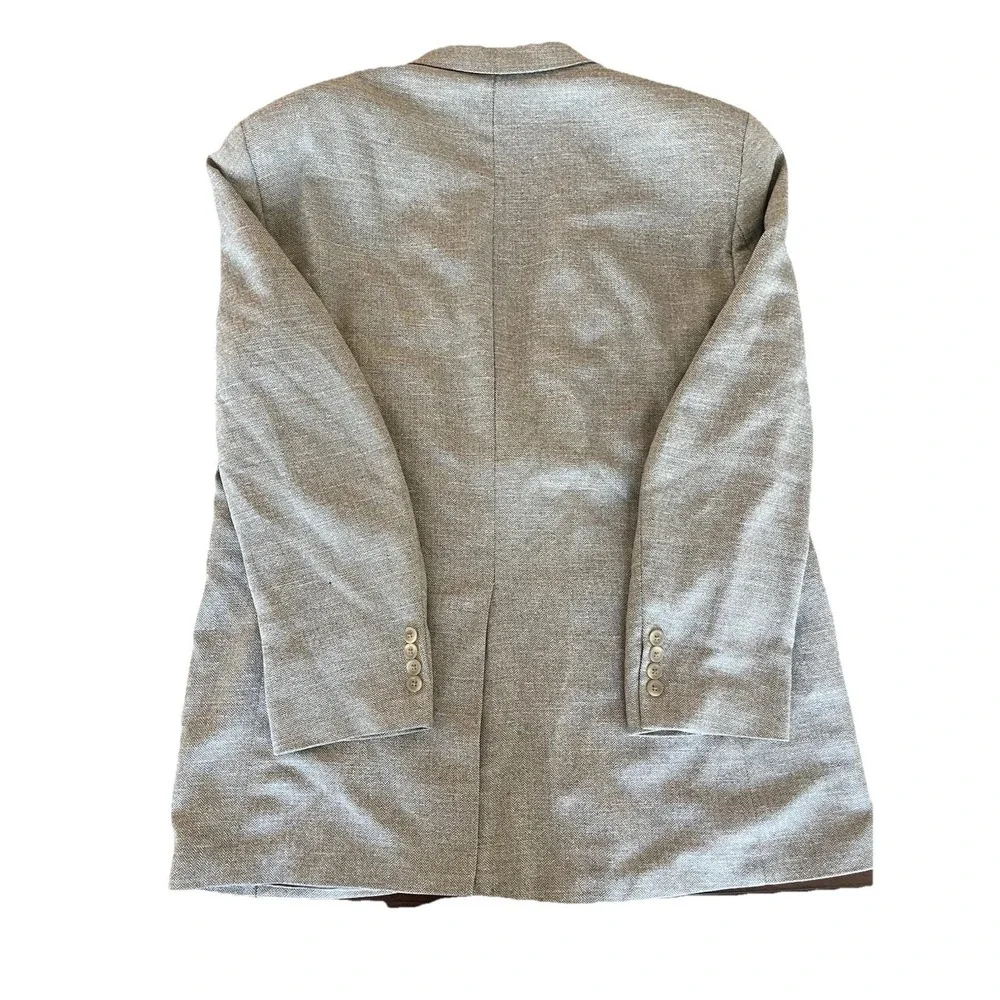 Ralph Lauren Polo University Club Blazer Mens 48 Chevron Silk Wool Sports Jacket